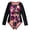 black, variant on Girls ZeroXposur Swimwear Long Sleeve One-Piece Swimsuit black pink coral UPF 30+ XXS XXSmall 4/5