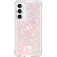 thumbnail image 3 of Slim Fit Phone Case for Samsung Galaxy S23 FE, Glitter Liquid Quicksand Effect Silicone Soft TPU Case with Camera Lens and Screen Protection Case for Galaxy S23 FE,LSWT Pink, 3 of 7