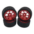 thumbnail image 1 of Rc Metal Tires Fits For Wltoys 144001 1:14 A949 Rc Car Replacement Red, 1 of 5