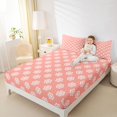 thumbnail image 4 of Homewish Kawaii Cherry Blossoms Bed Sheets, Flower Floral King Sheets, Princess Cute Cartoon Lightweight Room Decor, 4pcs, 4 of 7