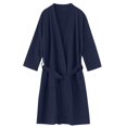 thumbnail image 4 of Frnrwgo Mens Yukata Robe Soft Lightweight Tie Waist Pockets Solid Color Home Bathrobe, 4 of 4