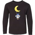 thumbnail image 3 of Inktastic Cute Fairy, Fairy On The Moon, Fairy On A Swing Long Sleeve Youth T-Shirt, 3 of 5
