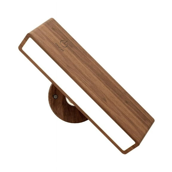 Rechargeable Bedroom Wall Light Dimmable Wood Wall Light Wireless Wall Mounted Light Bedroom with 3 Color Temperatures
