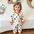 thumbnail image 2 of CAUYDY Newborn Girl Gift Baby Pajamas Toddler Clothes Fall Winter Long Sleeve Shirt Elastic Waist Pants 2 Piece Set Infant Outfits for Girls 12 18 24 Months Sizes 18-24 Months,Multicolour, 2 of 7