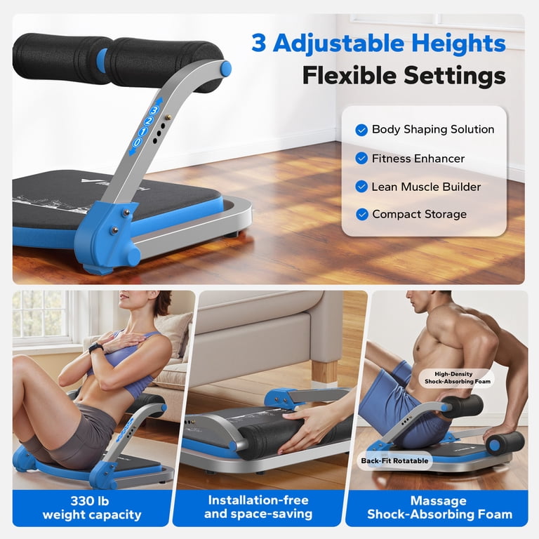 MERACH Ab Machine, 3 Resistance Levels, Auto-Rebound, 330 lbs photo 3