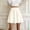 Beige, variant on Women's High Waist Knit Pleated Mini Skirt, Soft Stretch A-Line Flowy Skirt, Casual Elegant Skirts for Women WhiteOne Size