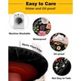 thumbnail image 3 of Spring Flower Round Fitted Tablecloth Colorful Wildflowers Leaf Black Watercolor Elastic Table Cloth Waterproof Oil Proof Seasonal Floral Table Cover Fits 45"-54" Round Tables for Party Dinner Decor, 3 of 6
