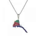 thumbnail image 4 of Collar: Colgante HUOGUO de acero inoxidable para Eritrea africana, 4 of 4