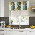 thumbnail image 4 of Green Yellow Blue Abstract Curtain Valances for Windows, Kitchen Valance Window Treatments Panel 2 Pack, Modern Abstract Art Color Rod Pocket Short Curtains for Bathroom Bedroom 54 x 18 Inch, 4 of 8
