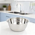 thumbnail image 6 of Stainless Steel Salad Dough Bowl,Vegetable Washing Basin,Large Capacity Mixing Bowl,Multifunctional Stainless Steel Basin,Metal Bowl for Home and Commercial Cooking(Z1-Silver 900ml), 6 of 8