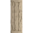 thumbnail image 2 of Ekena Millwork 16 1/2"W x 56"H Rustic Three Board Joined Board-n-Batten Pecky Cypress Faux Wood Shutters w/End Batten (Per Pair), Primed Tan, 2 of 10