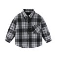 thumbnail image 1 of COM1950s Chemise à Manches Longues Col Rabattu, Veste Décontractée à Capuche pour Garçons, 1 of 6
