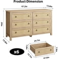 thumbnail image 2 of Cherish Commode 6 pour Chambre - Rangement en Rotin Naturel pour Chambre de Bébé, Salon, 2 of 7