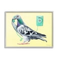 thumbnail image 2 of Stupell Industries Pastel Pigeon Vintage Phone Call Yellow Background Graphic Art Gray Framed Art Print Wall Art, Design by Amelie Legault, 2 of 5