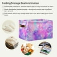 thumbnail image 6 of GZHJMY Marble Galaxy Star and Moon Print Square Storage Basket Storage Bins Canvas Storage Organizer Closet Shelf Organizer for Home Office, 1 Pc, 6 of 7