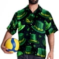 thumbnail image 4 of Saint Patrick's Day Men's Short Sleeve Hawaiian Shirt Button Down Poplin Beach Casual Printed Unisex Summer Tops, 4 of 6