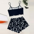 thumbnail image 5 of Bjutir Womens Halloween Pajamas Set Sleeveless Vest Shorts Set Casual Halloween Print Comfortable Sleepwear Set Dark Blue, 5 of 5