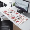 thumbnail image 2 of Long Mouse Pads for Desk,White Christmas Cookie Pattern Desk Mats on Top Of Desks, Desk Mouse Pad Extra Large with 3mm Non-Slip Base and Stitched Edge for Gaming,Office,Work,Home 31.5x11.8in, 2 of 5