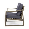 thumbnail image 6 of GDF Studio Johnlucas Outdoor Acacia Wood Club Chair with Cushion, Gray and Dark Gray, 6 of 7
