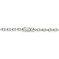 thumbnail image 3 of White Sterling Silver necklace Rolo chain 24 in 3.2 mm, 3 of 5