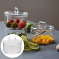 thumbnail image 2 of Monyance Fruit Transparent Container Stackable Heat Resistant Glass Bowl Transparent Salad Bowl Innovative Dessert Fruit Box With Lid(4.33X4.33X3.74Inches), 2 of 10