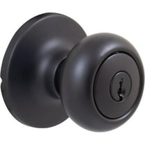 Highland Door Knob, Entry Latch, KW Keyway, Matte Black by Stone Harbor Hardware