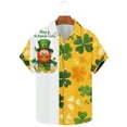 thumbnail image 1 of Wancir Chemises pour Hommes en Solde, Chemise Décontractée Printemps/été à Col Imprimé Saint-Patrick à Manches Courtes, 1 of 5