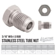 thumbnail image 2 of 4LIFETIMELINES Stainless Steel Brake Line Tube Nut, 3/16 (M10x1.0 Bubble), Bag of 10, 2 of 5