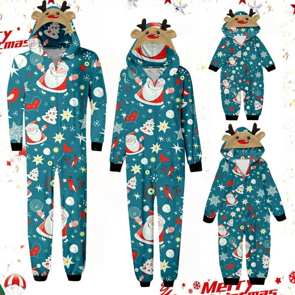 TIMIFIS Pyjamas de Noël pour la Famille pour Enfants Pyjamas des Fêtes Assortis Ensembles Grenouillère à Carreaux Pyjama de Noël Combinaison Renne Noël Flocon de Neige Bonhomme de Neige Orignaux Tenue du Père Noël Tenue d'Intérieur Pyjamas 9T