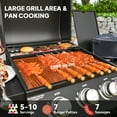 thumbnail image 3 of CoSoTower 3 Burner Gas Grill with Side Burner, 9.5 KW Propane BBQ Grill, Cabinet Style with Shelves, Wheels, Instant Ignition, 3 of 7
