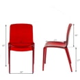 thumbnail image 7 of LeisureMod Murray Mid-Century Modern Dining Side Chair in Red Set of 4, 7 of 7