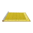 thumbnail image 2 of Ahgly Company Machine Washable Indoor Round Abstract Yellow Contemporary Area Rugs, 8' Round, 2 of 4