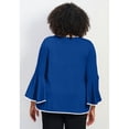 thumbnail image 2 of Avenue Women's Plus Size Ivana Contrast Bell Sleeve Top, 2 of 2