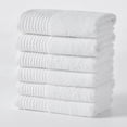 thumbnail image 4 of Ultra-Soft Modern Ribbed Cotton Quick Dry Towel Set (6 Pack Hand Towel, White), 4 of 6