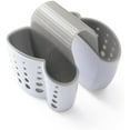 thumbnail image 1 of Saddle Sponge Holder Organizer for Double Sink, White/Grey, 1 of 7