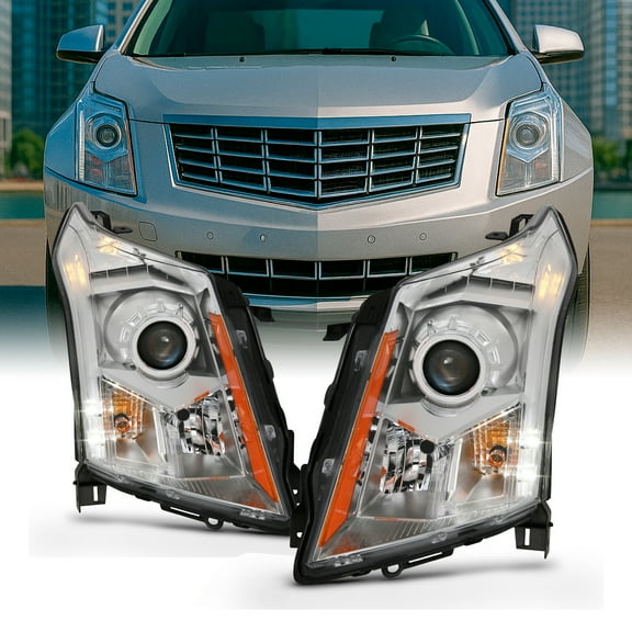 AKKON - For 2010-2016 Cadillac SRX Factory Style OE Replacement Halogen Type Headlight Lamp Driver and Passenger Side Pair