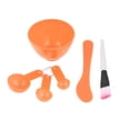thumbnail image 1 of 4 In 1 Facial Mask Bowl Brush Spoon Stick Tool Face Skin Care Set Orange, 1 of 1