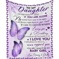 thumbnail image 1 of LHSHID Personalized Name Blanket Love Letter to My Daughter from Mom & Dad I Love You I Will Always Be There to Support You Soft Warm Bed Blanket Gift, 1 of 5