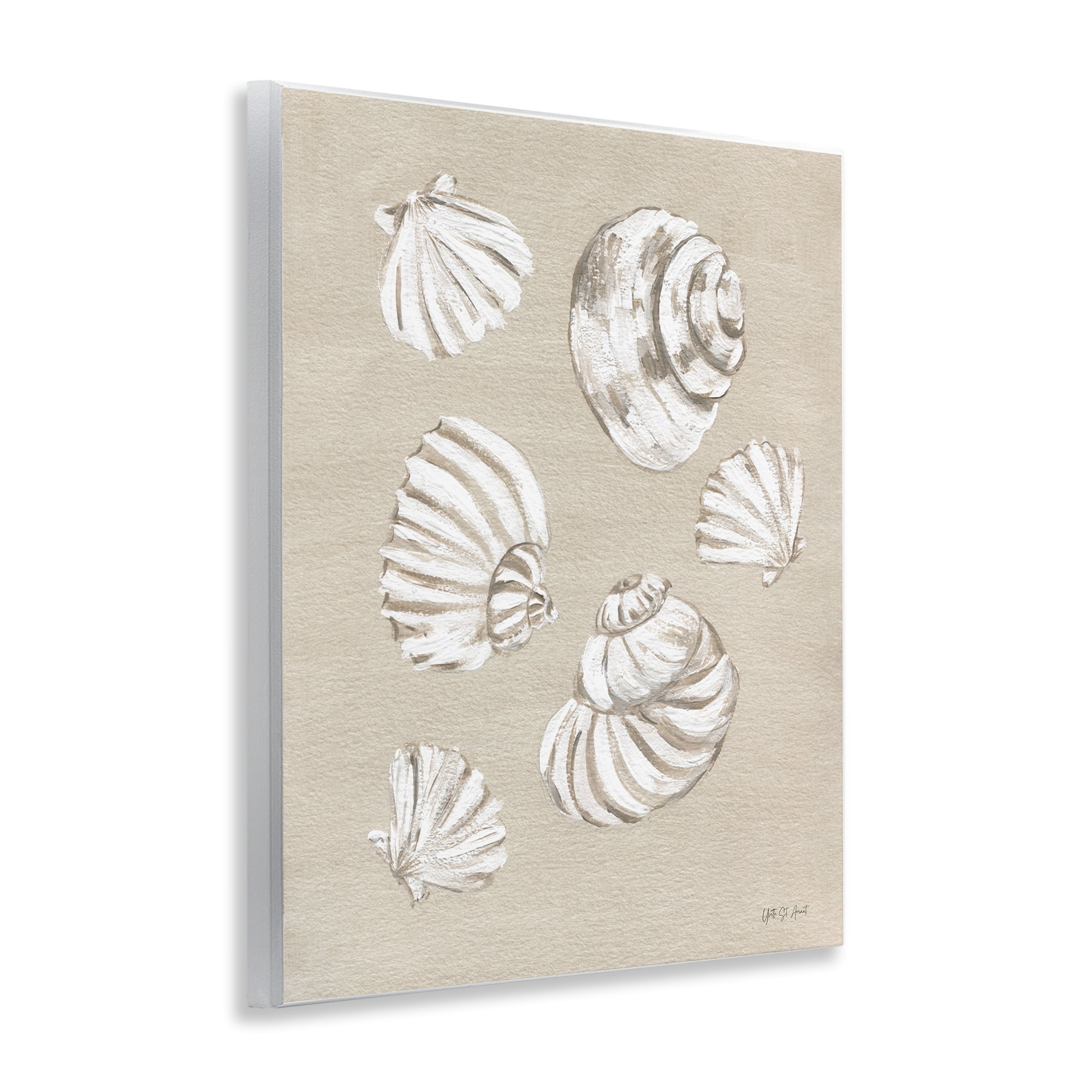 Stupell Industries Beach Shell Treasures Coastal Painting Unframed Art Print Wall Art, 11 x 14