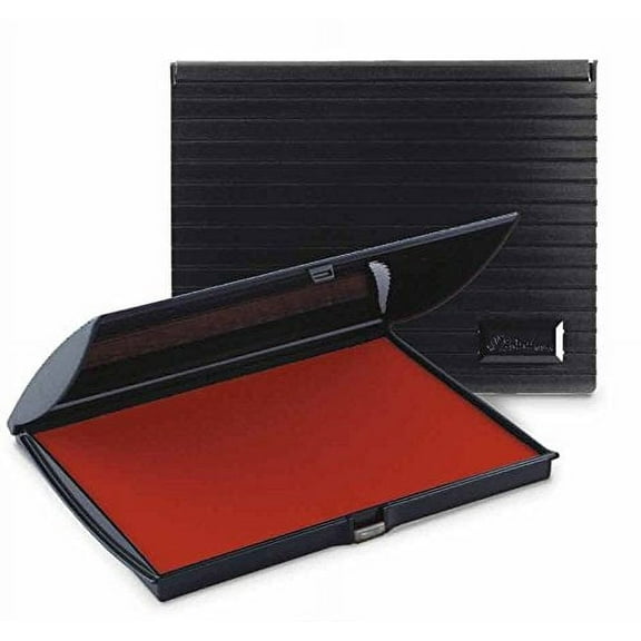 Infusion 5" x 7" Large Stamp Ink Pad for Rubber Stamps, Your Go To Large Stamp Ink Pad for Bright Color, Even Coverage and Durability, Red Stamp Pad