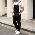 thumbnail image 7 of LONKITO Mens Overalls Denim Bib Overall Jean Romper Trousers Adjustable Strap Workwear Slim Fit Jumpsuit, 7 of 7