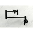 thumbnail image 2 of Kingston Brass KS4100CML Manhattan Two-Handle 1-Hole Wall Mount Pot Filler Faucet in Matte Black, 2 of 8
