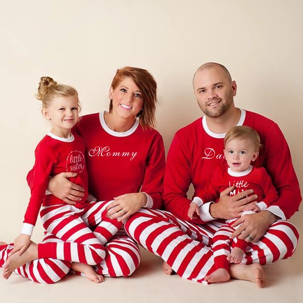 100 cotton family christmas pajamas