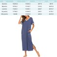 thumbnail image 3 of fastboy Robe de Nuit Style Décontracté pour Femme à la Maison avec Poches Coton Pyjama Fille Design Simple Robe de Nuit Tenue de Détente Vêtements S, 3 of 7