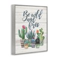 thumbnail image 2 of Stupell Industries Farmhouse Be Wild And Free Cactus Succulents Watercolor Gray Framed Giclee Art, 11 x 14, by Jo Moulton, 2 of 7