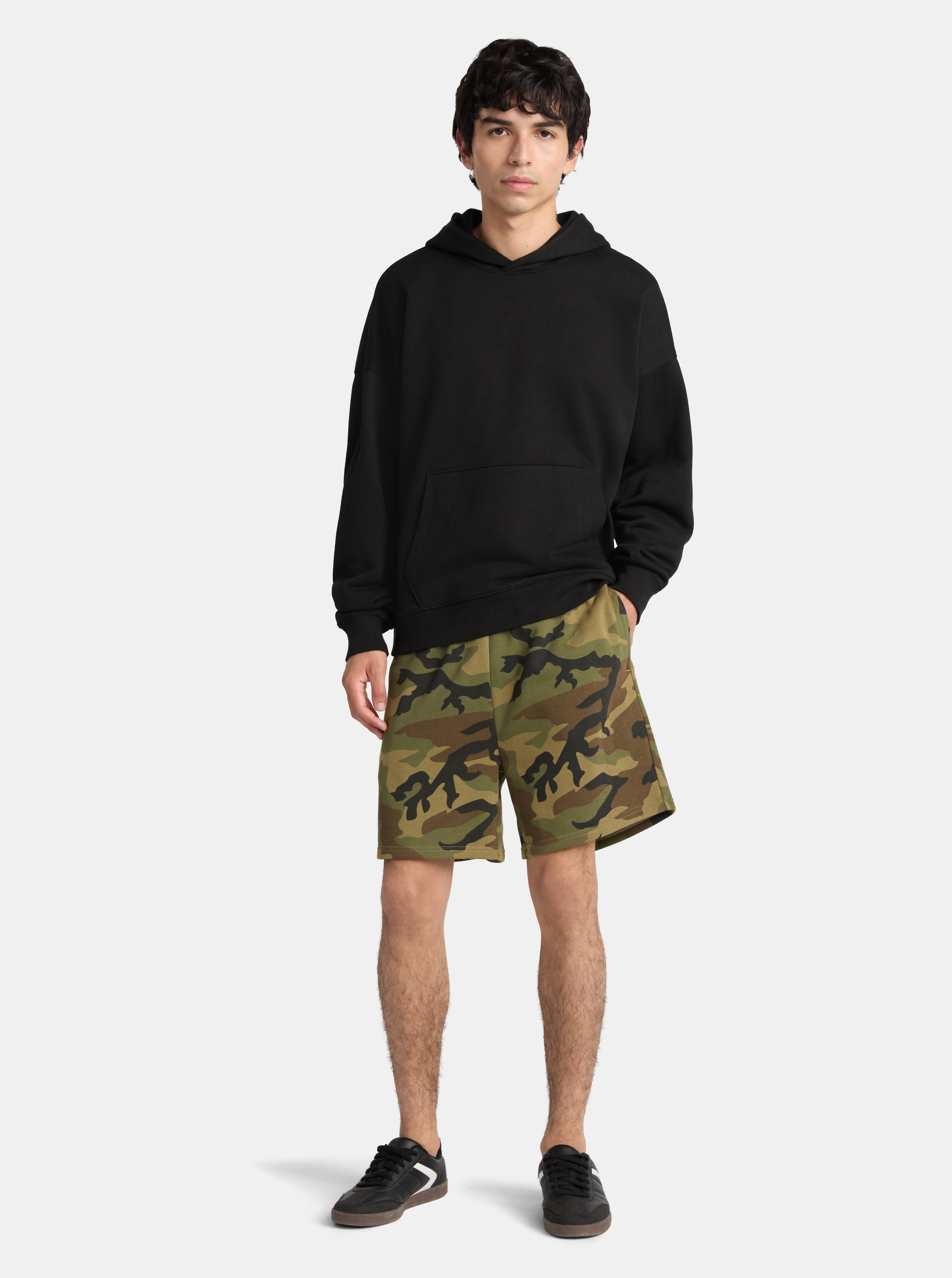 No Boundaries Soft Fleece Jogger Shorts, 6" Inseam, Men's and Big Men's