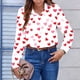thumbnail image 5 of TaTaai Women Long Sleeve Collared Casual Printed Shirt Button Down Top Ladies Office Commute Daily Wear Soft Comfortable Non See Through Versatile Blouse Gift, 5 of 6