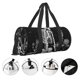 thumbnail image 3 of Fotbe Vintage Black white Plant skull Bolsa Deportiva de Lona Plegable con Estampado, Bolsa de Gimnasio con Bolsillo Seco/Húmedo, Bolsa de Viaje Ultraligera de Gran Capacidad, 3 of 6