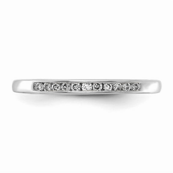 Channel Set Diamond Anniversary Band, Half Eternity Diamond Wedding Band, Delicate Diamond Engagement Ring, Everyday Wear Diamond Ring, 14K White Gold Plated, 1.5 Ct Simulated Diamond