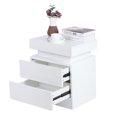 thumbnail image 2 of Bedside Desk, Durable Stylish Appearance Coloful LED Light Side Desk 2 Drawers Bedside Table, For Bedroom Home US Plug 110-240V, 2 of 8